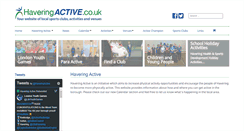 Desktop Screenshot of haveringactive.co.uk