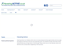 Tablet Screenshot of haveringactive.co.uk